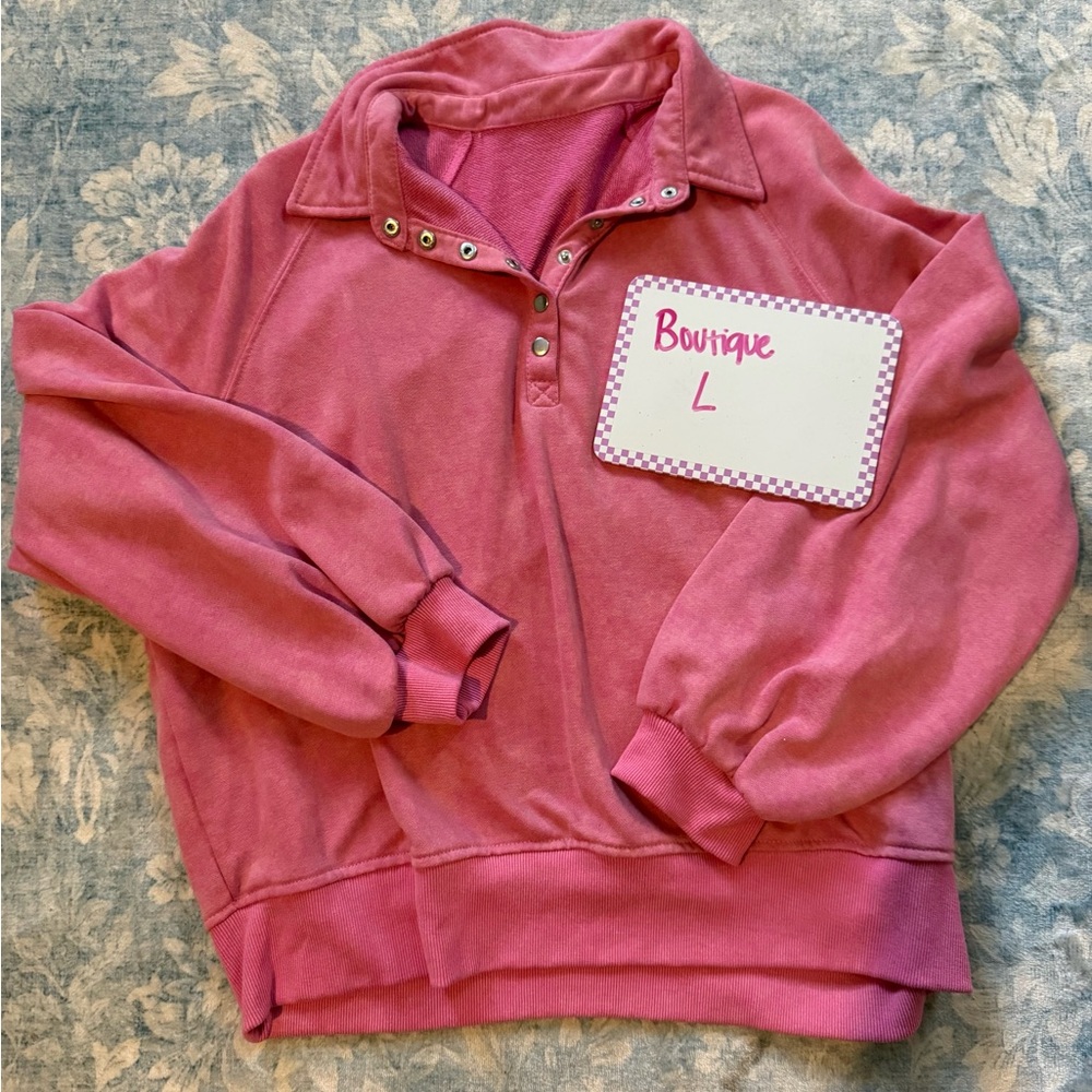 Trendy Boutique Pink Cowl Neck Sweater